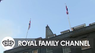 Flags Fly at HalfMast at Downing Street Following Queen’s Death [upl. by Koerner663]