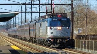 Amtrak amp SEPTA NEC Action in Levittown PA 4613 HighSpeed and Horns [upl. by Nnylekoorb]