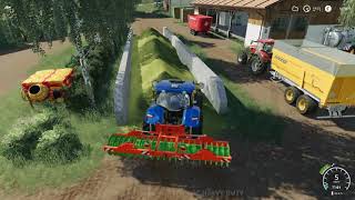 ensilage et tassement du silo farming simulator 19 [upl. by Scott]