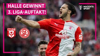 Hallescher FC  RW Essen  Highlights 3 Liga  MAGENTA SPORT [upl. by Nelon767]