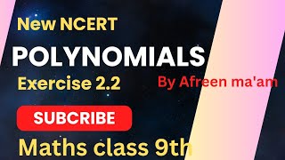 Polynomials  maths class 9 polynomials ex 22  new ncert [upl. by Agamemnon675]