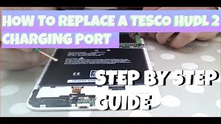 How to fit a new Hudl 2 charging port to replace the old one Step by step instructions [upl. by Petronille]