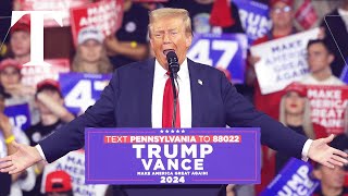 LIVE Donald Trump hosts major MAGA rally in Pennsylvania [upl. by Aspasia]