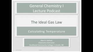 The Ideal Gas Law Calculating Temperature [upl. by Moretta]