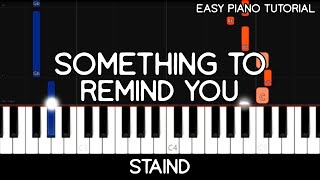 Staind  Something To Remind You Easy Piano Tutorial [upl. by Donegan804]