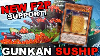 NEW FREE TO PLAY SUPPORT GUNKAN SUSHIP Guide amp Deck Profile YuGiOh Master Duel [upl. by Billi750]