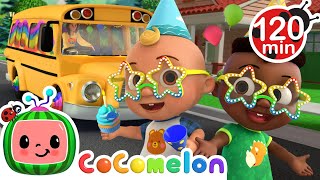 JJs Wheels on the Birthday Bus  CoComelon  Animals for Kids  Sing Along Nursery Rhymes for Kids [upl. by Marje463]