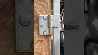 Gate hinge installation shorts gate construction hardware carpentry engineering [upl. by Baptist68]