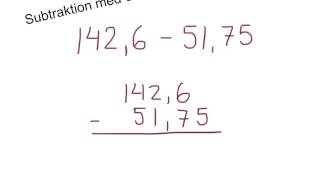 Subtraktion med decimaltal [upl. by Yar]