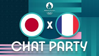 Japan v France  Mens Olympic Basketball Tournament Paris 2024  Chat Party ⚡🏀 [upl. by Zelazny753]