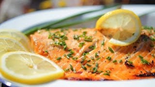 Rezept Marinierter Lachs vom Grill [upl. by Aicatsanna]