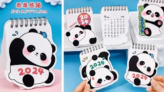 DIY Paper Calendar 2024  How to make paper calendar at home  DIY paper crafts for school project [upl. by Valenta]