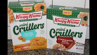 Krispy Kreme Doughnuts Mini Crullers Salted Caramel amp Cinnamon Roll Review [upl. by Akessej657]