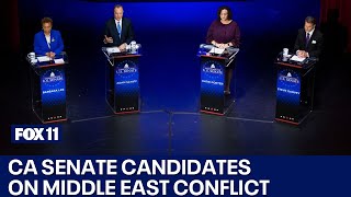 California Senate candidates discuss Israel war potential ceasefire [upl. by Yssirc]