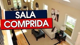 SALA COMPRIDA  COMO DECORAR [upl. by Akayas]