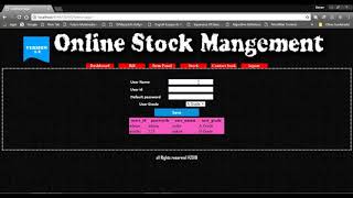 How to create Online Stock Management System Project in ASPNET [upl. by Gnouh]