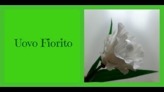 Pasqua Uovo decorato con fiore di carta Fai da Te  Arte per Te [upl. by Retsek]