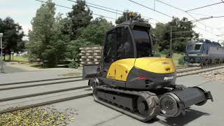 MECALAC  8MCR RailRoad excavator [upl. by Florie497]