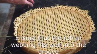 How To Re Cane A Chair Seat In Under 10 Mins [upl. by Nil]