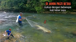 bikin betah kalo menjala di sungai yg jarang terjamah ikan banyak sekali [upl. by Dunaville876]