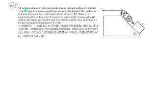 HKPhO 2023 Q18 Force equilibrium friction coefficient pulley [upl. by Ardekan990]