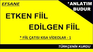 Fiilde Çatı  Etken Fiil Edilgen Fiil Farkı  Etken Fiil  Edilgen Fiil  Fiil Çatısı [upl. by Adnalay]