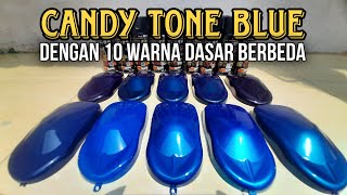 EXPERIMENT WARNA CANDY BLUE SAMURAI PAINT MENGGUNAKAN 10 WARNA DASAR BERBEDA  PEMULA WAJIB NONTON [upl. by Glassco]