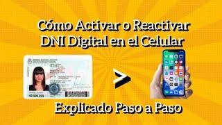 Como Activar o Reactivar DNI Digital en el Teléfono Celular Fácil Gratis y Rápido [upl. by Elyk]