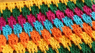 Tığ İşi Kazayağı Örneği Yapımı Crochet Larksfoot Stitch Tutorial Eng Subt [upl. by Htebi815]