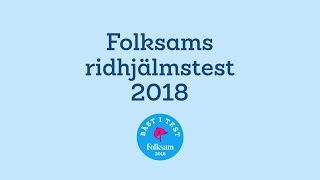 Folksams ridhjälmstest 2018  textad [upl. by Releyks]