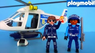 Playmobil Police Helicopter with light 6921 unboxing  Playmobil City Action [upl. by Jammie]