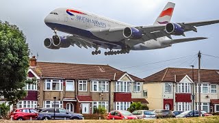 35 BIG PLANE TAKEOFFS and LANDINGS from UP CLOSE  London Heathrow Plane Spotting LHREGLL [upl. by Carrissa]