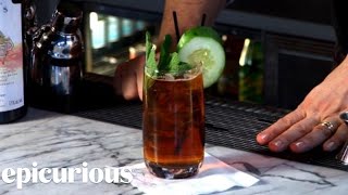 How to Make a Pimms Cup Cocktail [upl. by Anilatak]