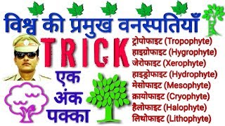 GK TRICK  विश्व की प्रमुख वनस्पतियां याद करने की ट्रिक Trick for Major Ecological Plant Groups [upl. by Adamsen]