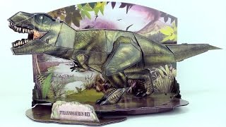 Tyrannosaurus DINO 3D Puzzle  Dinosaur model of TRex 3D  Build a Tyrannosaurus for kids [upl. by Filbert209]