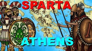 Athens vs Sparta Peloponnesian War explained in 6 minutes [upl. by Siahc]