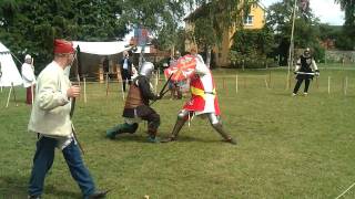 Medieval Reenactment at Bungay Castle by Knights Of Honour KOH [upl. by Ahsiekin]