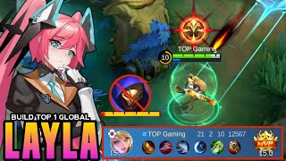 PERFECT BUILD Layla with Hight Damage Build is Deadly  Build Top Global Layla 2024  MLBB [upl. by Lazar]