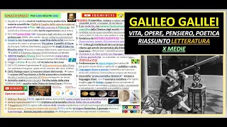 GALILEO GALILEI riassunto Vitaopere poetica letteratura x medie [upl. by Oeram846]