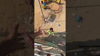 Mera Patang Nicha Gir Gaya 😱 kiteflying kite patangbazi patang shorts [upl. by Vanni460]