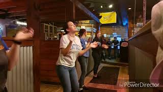 Texas Roadhouse Cotton Eyed Joe line dance [upl. by Animor963]