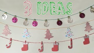 Cómo hacer guirnaldas navideñas de papel │Candy Bu [upl. by Tiossem]