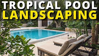 50 Amazing Tropical Landscaping Ideas Around a Pool  Backyard Pool Landscaping 🍃🌴🌿 [upl. by Reffotsirk]