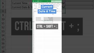 How to Insert Current Date amp Time தெரிஞ்சிகோங்க Excel Tips in Tamil excel exceltips [upl. by Olympias]