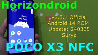 Horizondroid v231 Official for Poco X3 Android 14 ROM Update 240325 [upl. by Deborath]