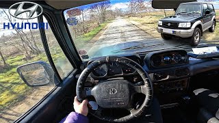 Hyundai Galloper II 25TD 4x4 2002 99HP  POV TEST Drive [upl. by Cirda]