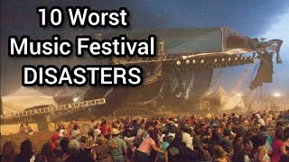 10 Worst Music Festival DISASTERS [upl. by Yldarb]