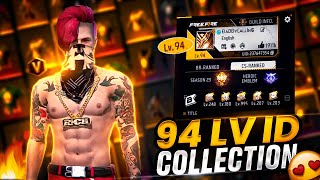 94 LEVEL ID COLLECTION REVEALED ll ALL RARE ITEM 🥵🔥 [upl. by Ninetta973]