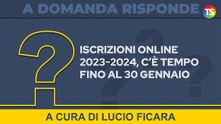 Iscrizioni online 20232024 c’è tempo fino al 30 gennaio [upl. by Llennaj]