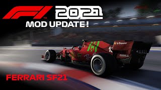 F1 2021 MOD UPDATE  FERRARI SF21 MISSION WINNOW LIVERY [upl. by Annat]